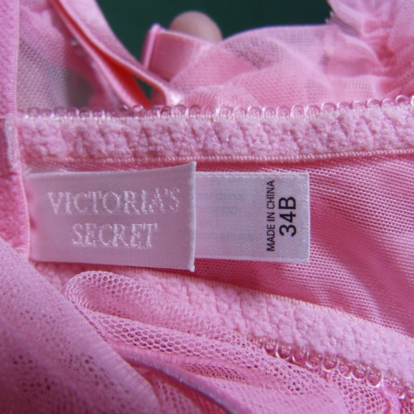 Victorias Secret 34B Sheer Pink Nighty Ruffles - Picture 6 of 8